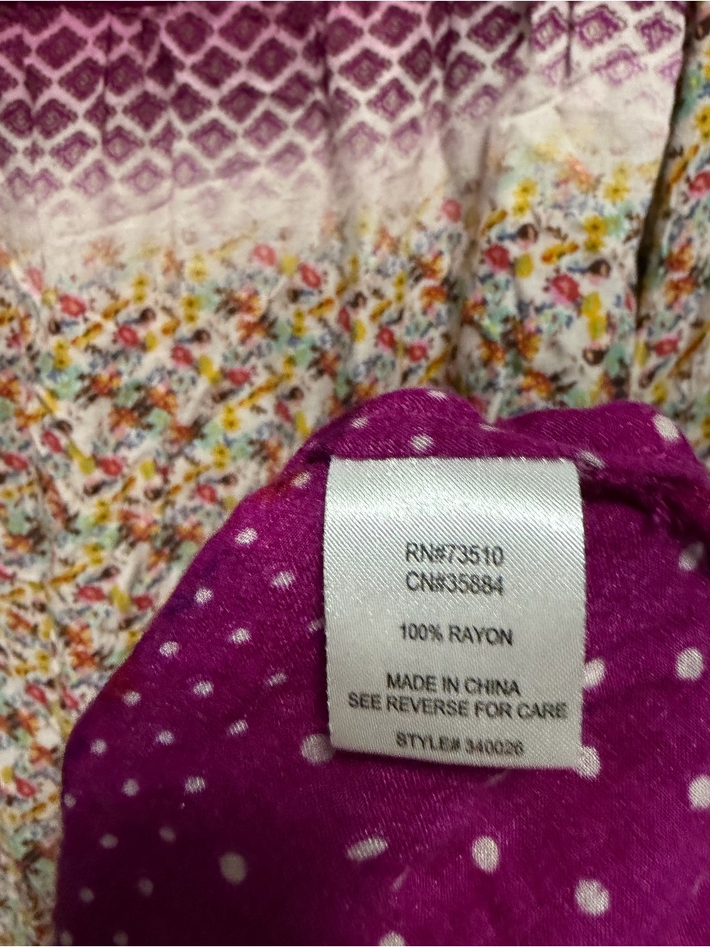 Ivy Jane Magenta Boho Tunic Embroidered Bell Sleeves Women’s Size XL - Picture 3 of 6